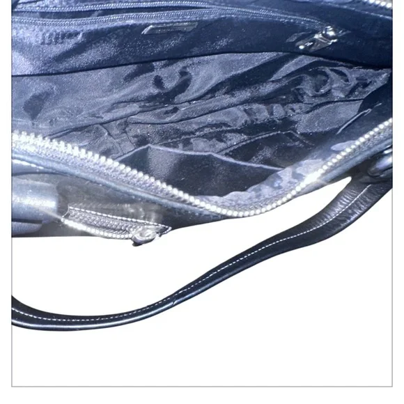 EUC Perlina Black Leather Shoulder Bag - Picture 6 of 7